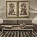 QUADRO 3 GRACES FRENTE MOLDURA PRATA L/G 3