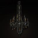 LUSTRE CRISTAL SILVER MARIA THERESA 2TIERS 12 LAMPS 4