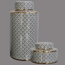 POTICHE CERAMICA COM TAMPA MARROQUINO 2